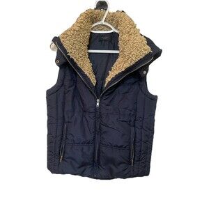 Love Tree Women's Puffer Navy Blue Vest Jacket Size Small